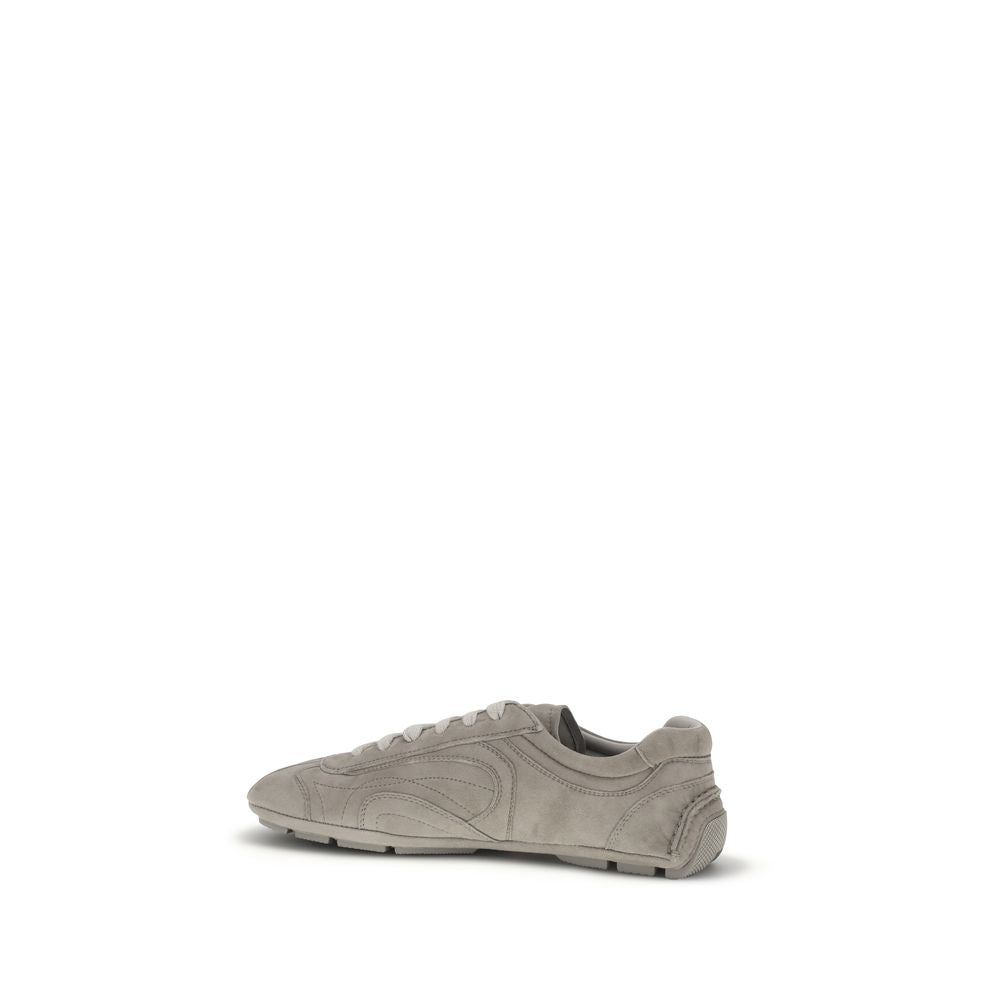 Prada Beige Lamb Ovis Aries Aries Athletic Sneakers